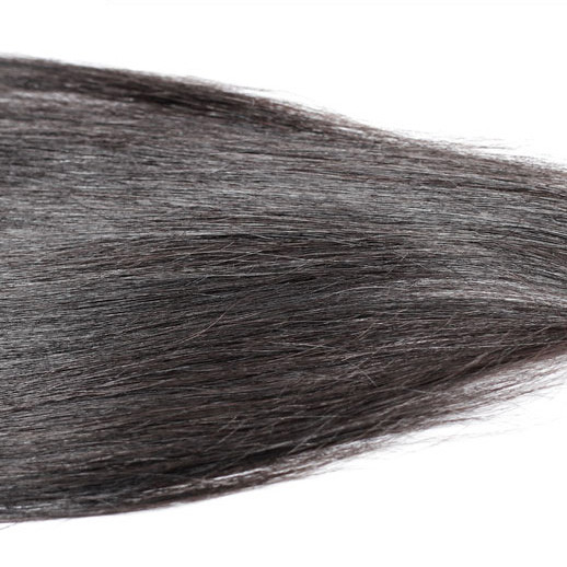 2pcs 7A seidiges gerades reines indisches Haar-Webart-natürliches Schwarzes 1
