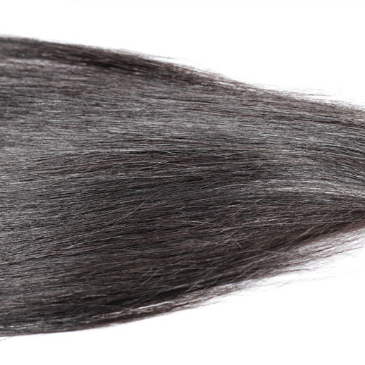 2stk 7A Silkeaktig rett Virgin Indian Hair Weave Naturlig Svart 1