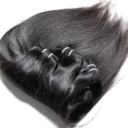 4stk 7A Virgin Indian Hair Natural Black Silky Straight 0