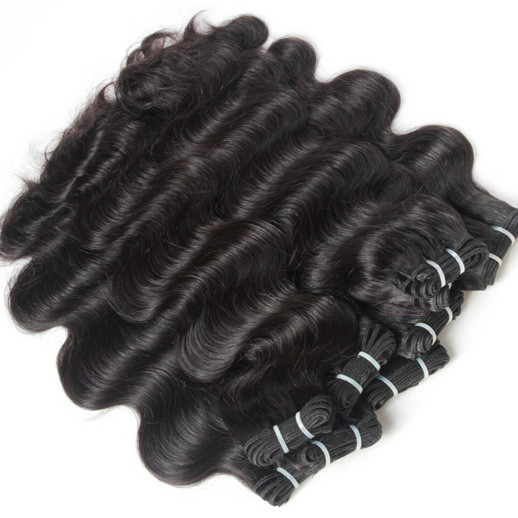 2st 7A Body Wave Virgin Indian Hair Weave Natursvart 2