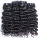 2 Stück 7A Deep Wave Virgin Indian Hair Weave Natural Black 0 small
