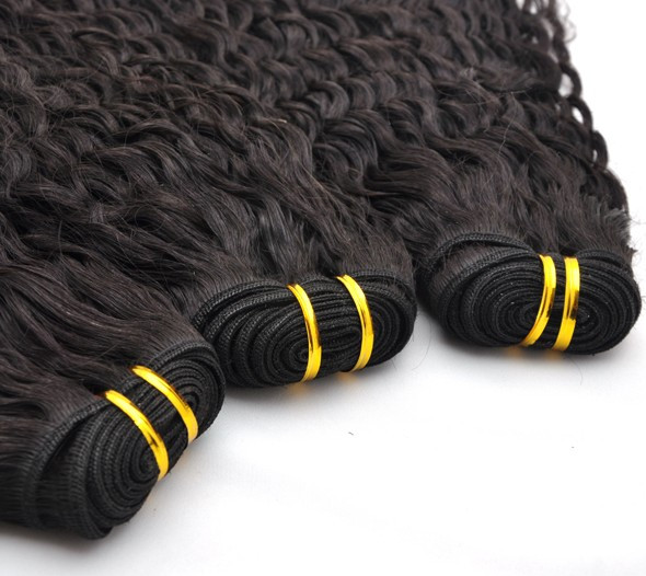 7A Maleisische Virgin Hair Weave Romance Curl Natuurlijk Zwart 3