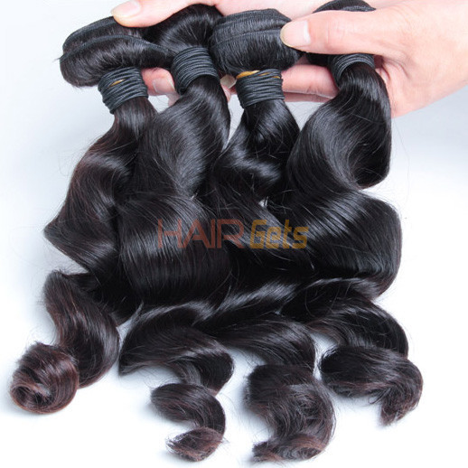 1 pacote 8A trança de cabelo virgem malaio ondulado solto natural preto 0