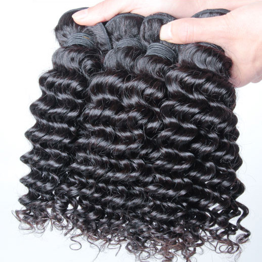 1 bundle 8A Malaysian Virgin Hair Weave Deep Wave Natural Black 1