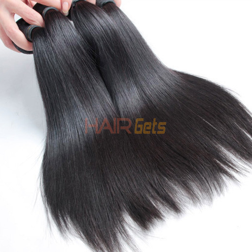 1 шт. 8A девственные малайзийские волосы, шелковистые прямые, натуральный черный цвет 0