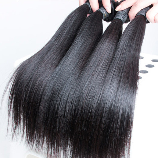 2 stuks 8A Silky Straight Maleisisch maagdelijk haarweefsel Natuurlijk zwart 0