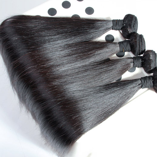 2 stuks 8A Silky Straight Maleisisch maagdelijk haarweefsel Natuurlijk zwart 1