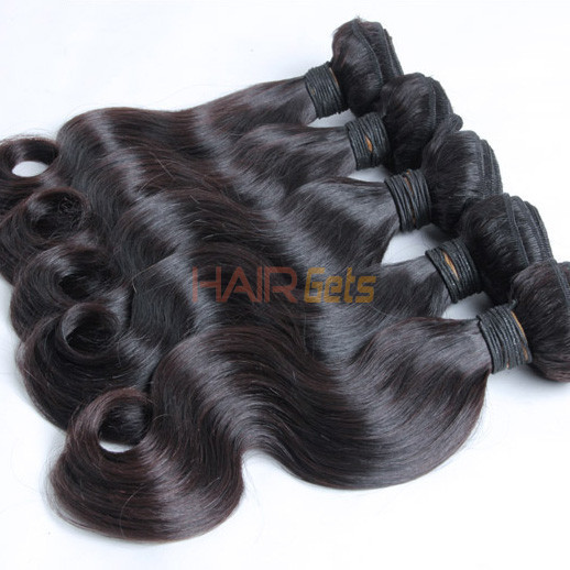 4 peças 8A onda corporal cabelo virgem malaio trançado preto natural 0
