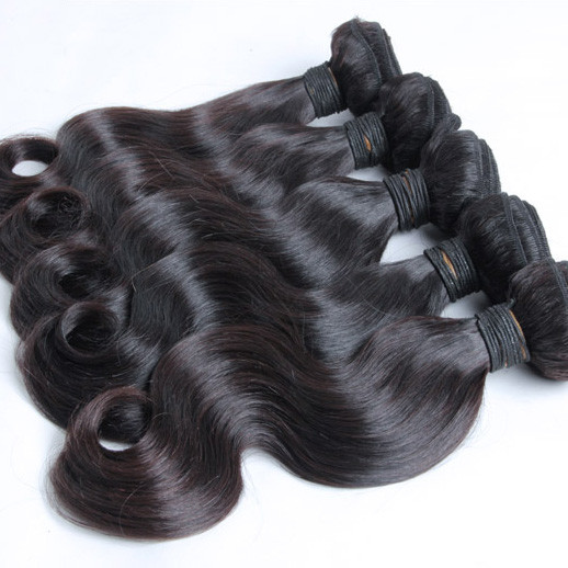 4 pcs 8A Body Wave malaisien cheveux vierges tissage noir naturel 0