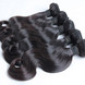 4 peças 8A onda corporal cabelo virgem malaio trançado preto natural 0 small