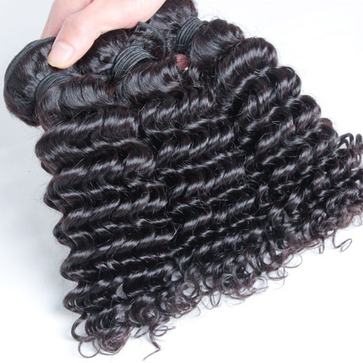 2 stk 8A Deep Wave Malaysian Virgin Hair Weave Natural Black 1