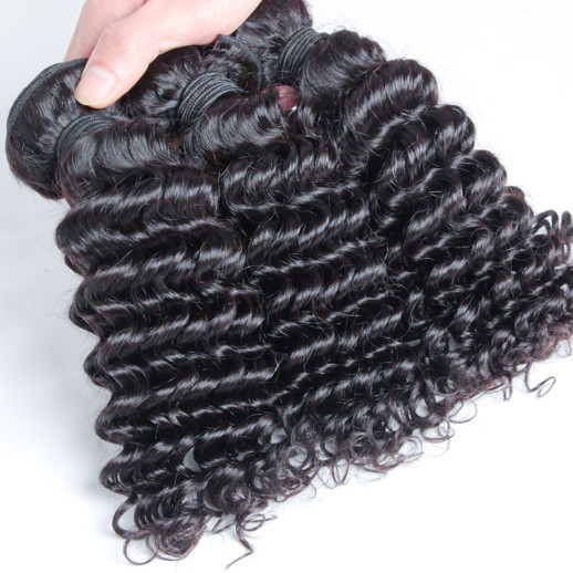 2 pcs 8A Deep Wave Malaysian Virgin Hair Weave Naturel Noir 1