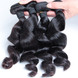 2 stk 8A Loose Wave Malaysian Virgin Hair Weave Natural Black 0 small