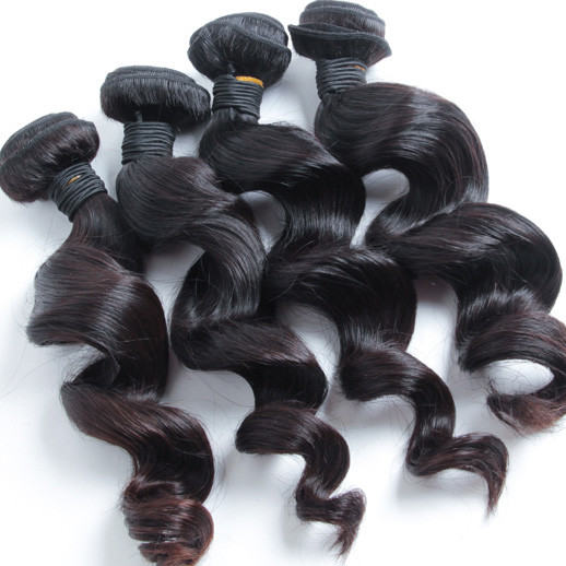 3 stk 8A Virgin Malaysian Hair Weave Loose Wave Natural Black 0