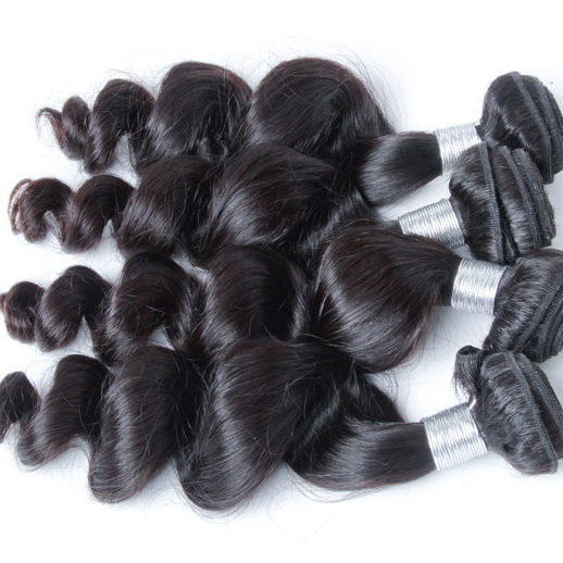4 bundles 8A Virgin Peruvian Hair Loose Wave Natural Black With Price 0