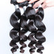 4 пачки 8A Virgin Peruvian Hair Loose Wave Natural Black с ценой 1 small