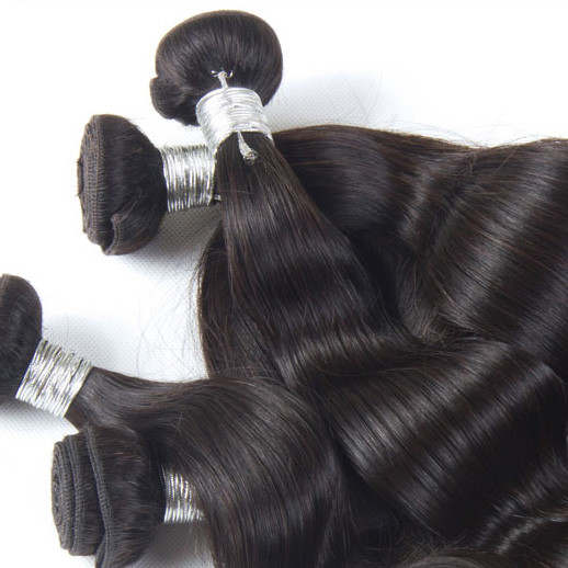 1 stk 8A Virgin Peruvian Hair Extensions Body Wave Natural Black(#1B) 1