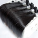 1 Stück 8A Straight Virgin Peruvian Hair Weave Natural Black 0 small