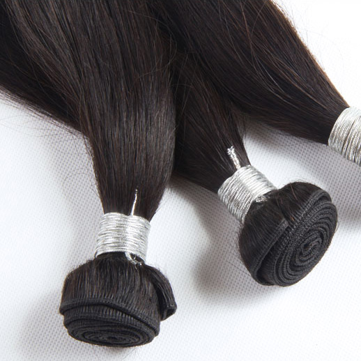 1 pcs 7A Straight Virgin Peruvian Hair Weave Natural Black phw001 2