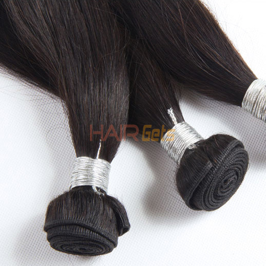 2 pacotes 8A cabelo peruano virgem seda liso tecido preto natural 1