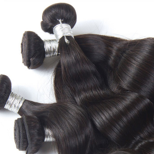 4 stuks 8A Peruaans Maagd Haar Body Wave Weave Natuurlijk Zwart 0