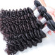 2 pcs 8A Deep Wave Virgin Peruvian Hair Weave Natural Black 1 small