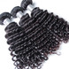 4 pcs 8A Deep Wave Virgin Peruvian Hair Weave Natural Black 1 small
