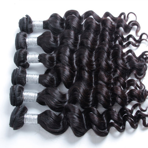 3 buntar 8A Peruvian Virgin Hair Natural Wave Natural Black Pris 1