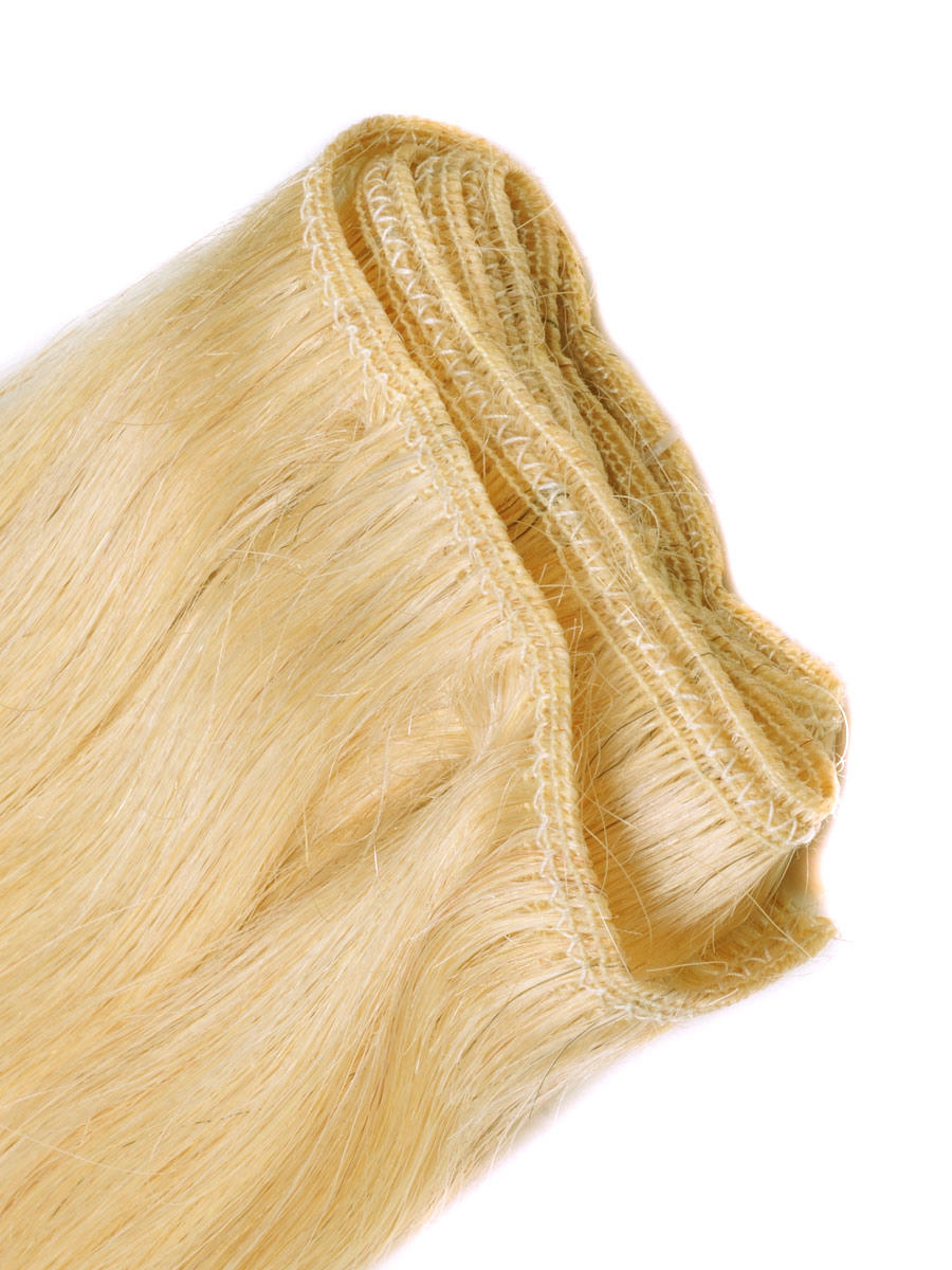 Středně blond (#24) hedvábně rovné vlasy Remy 1