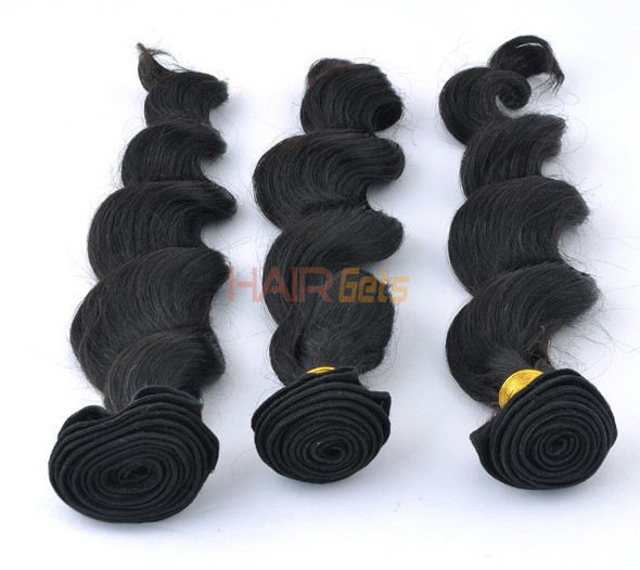 7A Virgin Thailand Hair Weave Loose Wave Black Natural 1