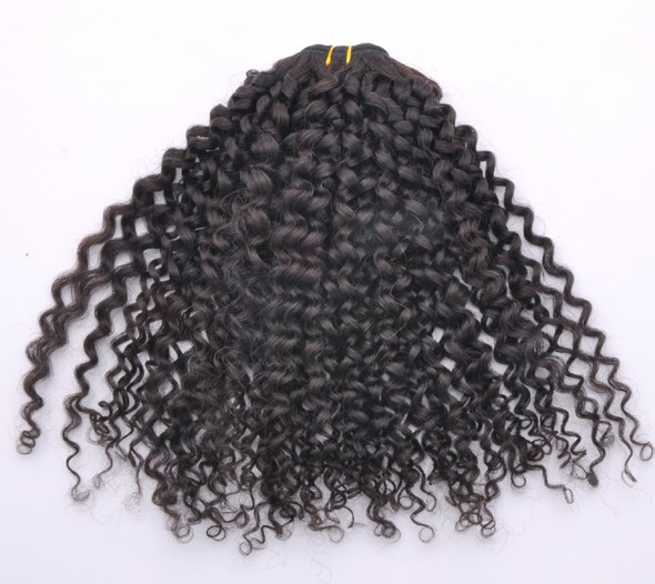 7A Virgin Tailandia Kinky Curl Hair Weave Natural Black 0