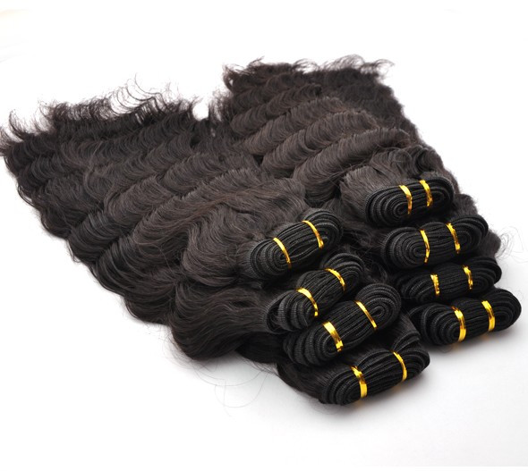 7A Virgen Tailandia Cabello Armadura Onda profunda Natural Negro 1