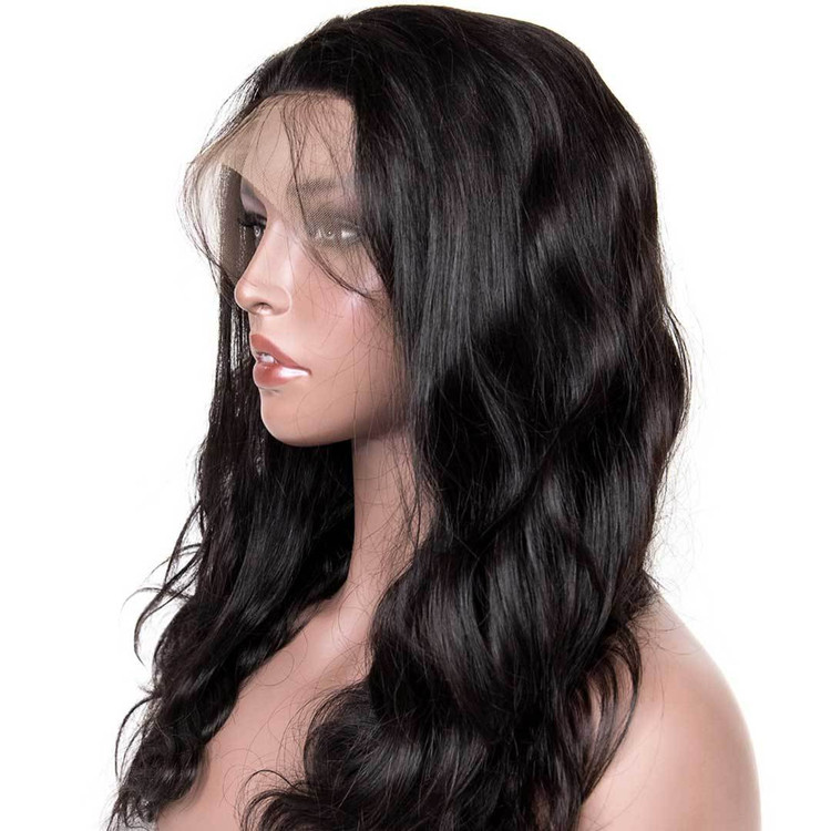 Body Wave 360 blonder frontalt menneskehår Parykker med babyhår, 10-28 tommer 0