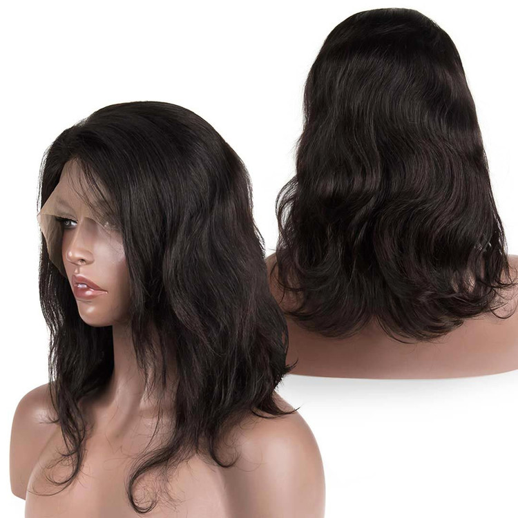 Perucas de cabelo humano frontal de renda corporal 360 com cabelo de bebê, 10-28 polegadas 1