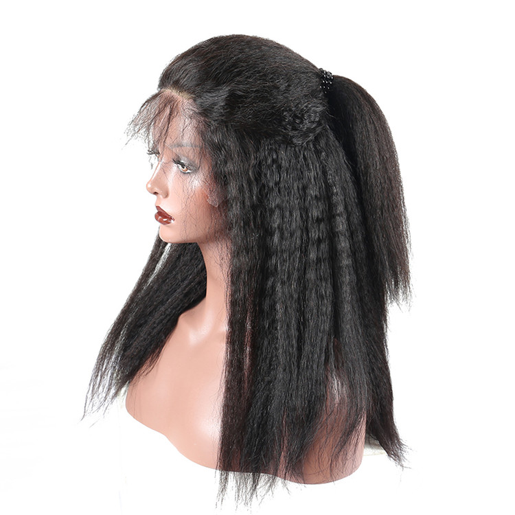 360 Lace Frontal Wig Shiny Kinky Straight, Amazing Human Hair Wigs 10-28 pouces 1