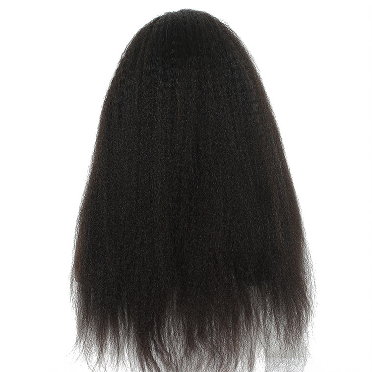 360 Renda Frontal Peruca Brilhante Kinky Straight, Incríveis Perucas de Cabelo Humano 10-28 polegadas 2