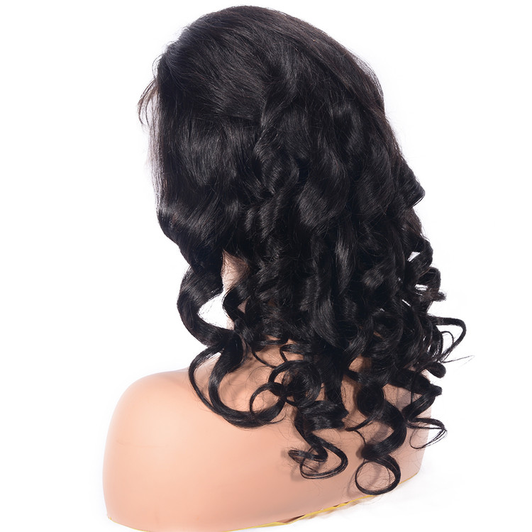 Beste Qualität Loose Wave 360 Lace Frontal Echthaar Perücke weich wie Seide 2