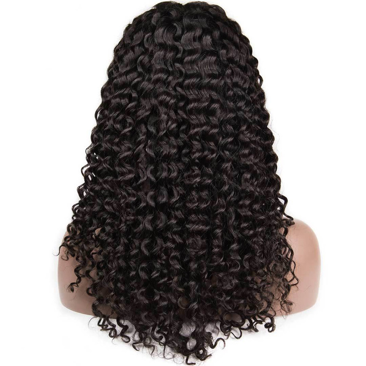 360 perucas de cabelo humano frontal de renda com ondas de água, 10-30 polegadas liso 1