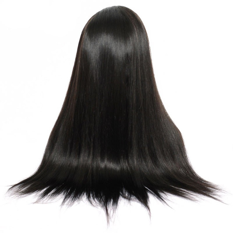 Шелковистый прямой полный парик шнурка, парики 100% человеческих волос девственницы 8-28 дюймов 4