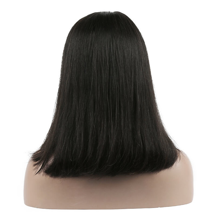 Full Lace Straight Bob Wigs 10 pouces-30 pouces, véritable perruque de cheveux vierges 3