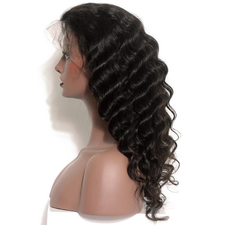 Bästa kvalitet Loose Wave Lace Front Människohår Peruk Soft Like Silk 0