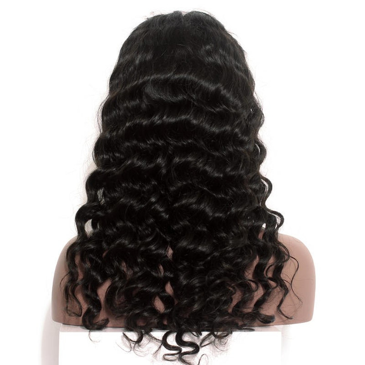 Bästa kvalitet Loose Wave Lace Front Människohår Peruk Soft Like Silk 1