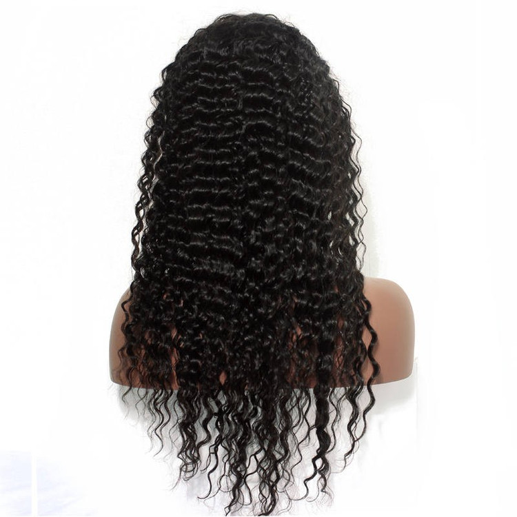 Full Lace Human Hair Water Wave Wigs, 10-30 Inch Smooth & Shiny 0