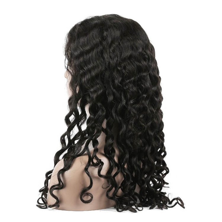 Full Lace Menselijk Haar Water Wave Pruiken, 10-30 Inch Glad 1