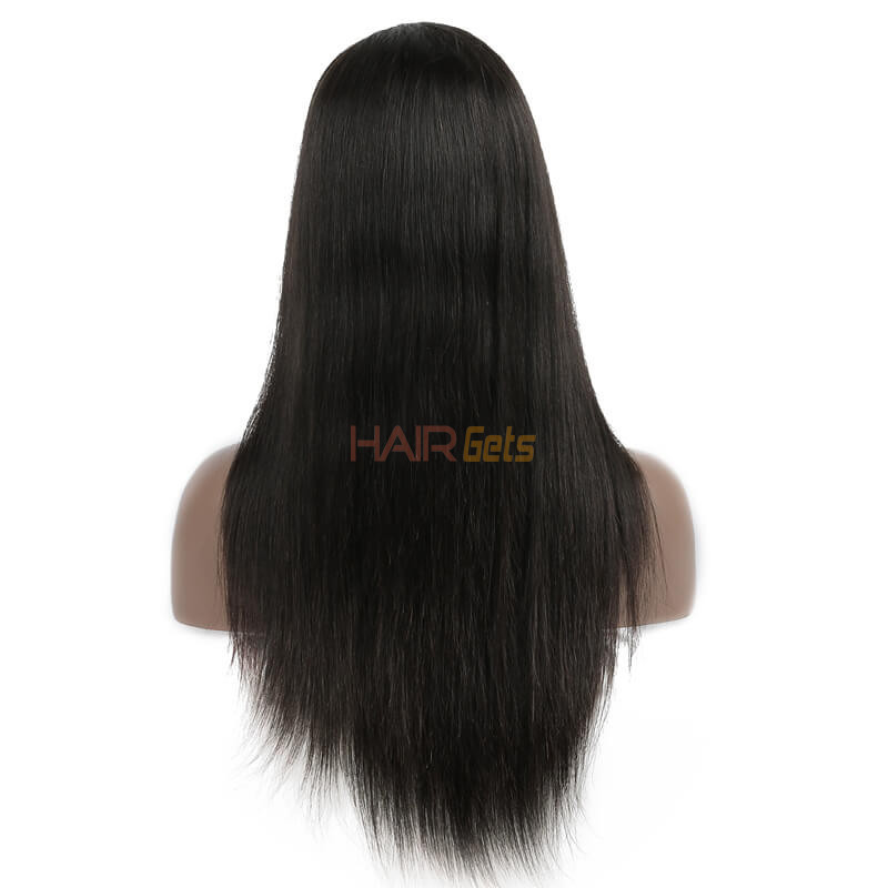 Длинные прямые парики фронта шнурка, парик 100% человеческих волос 10-30 дюймов 2