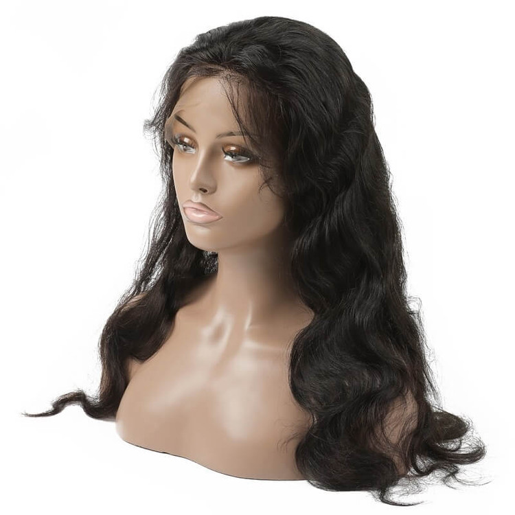 Body Wave Lace Front Människohår Peruker med babyhår, 12-28 tum 0