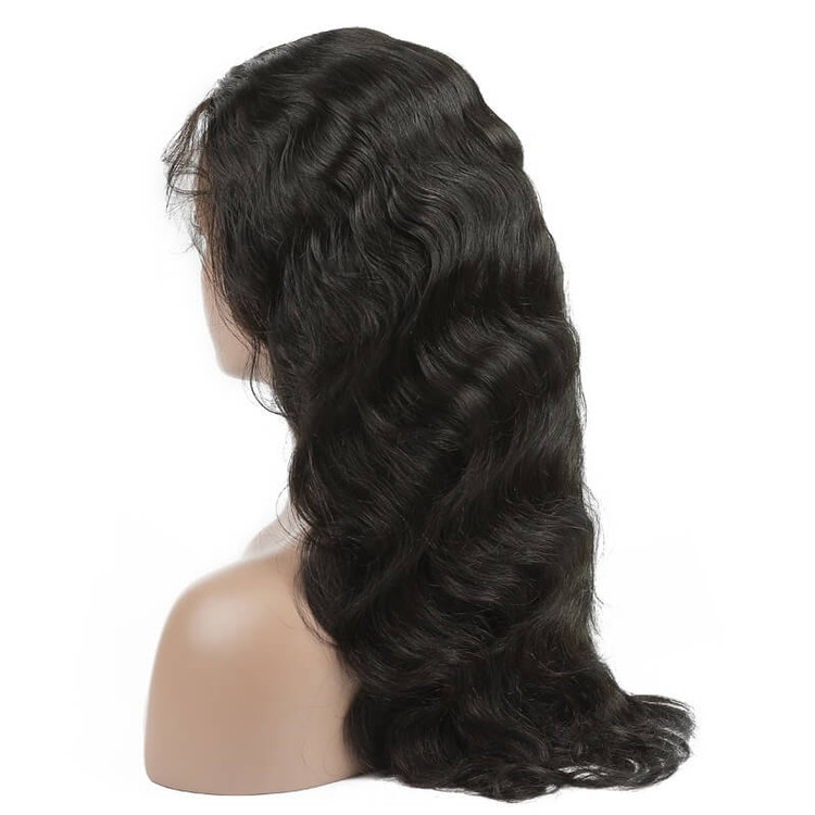 Perucas de cabelo humano frente de renda de onda corporal com cabelo de bebê, 12-28 polegadas 1