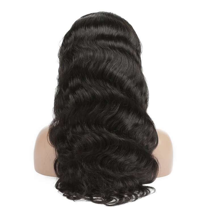 Perucas de cabelo humano frente de renda de onda corporal com cabelo de bebê, 12-28 polegadas 2