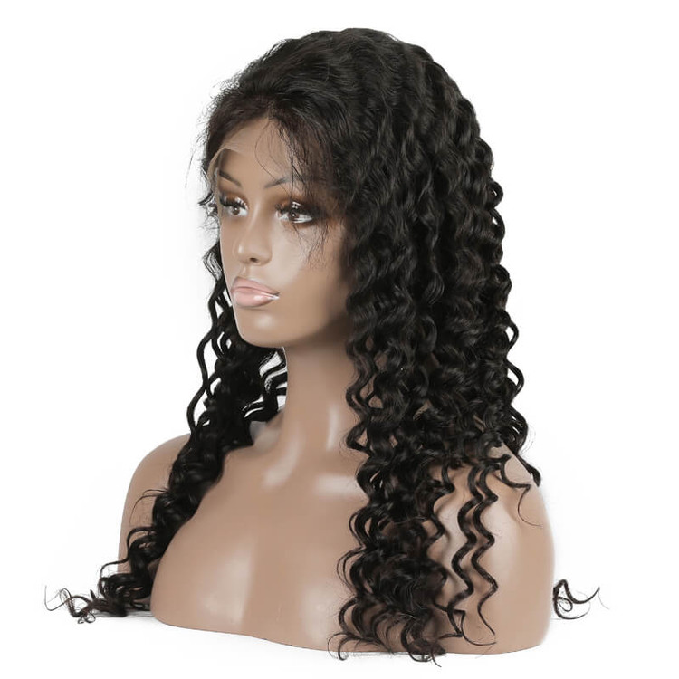 Soft As Silk Deep Wave Lace Human Hair Wig, 12-28 inch Lace Front Wig 0