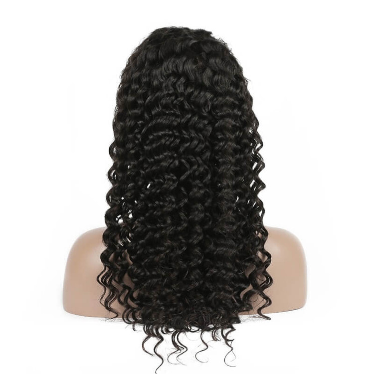 Peruca de cabelo humano de renda de onda profunda macia como seda, peruca frontal de renda de 12-28 polegadas 2